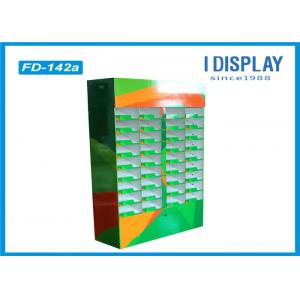 China Greeting Card Corrugated Cardboard Floor Display Stands 36 Cells Printing supplier