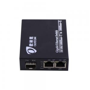 Unmanaged 5VDC Lc Fiber Switch , 40KM 2 Port Rj45 Switch With POE