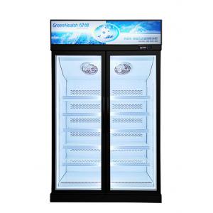 Air Cooling Glass Door Freezer / Ice Cream Refrigerator With RoHS Black