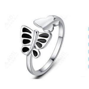 China 925 sterling silver rings female butterfly ring opening ring supplier