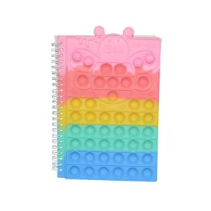 Silicone Bees Pop Cover Back To School Fidget Toy Notebook A5 Loose Spiral Bubbles