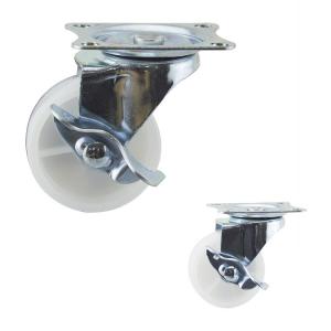 China 2 Inch Solid Wheel Light Duty Casters Plastic Swivel Small Size Caster Wheels With Brake Supplys supplier