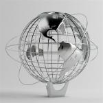 Outdoor Metal Planet Earth Sculpture SS 304 316 For Display