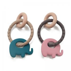 China Easy Hold Silicone Wood Teether supplier