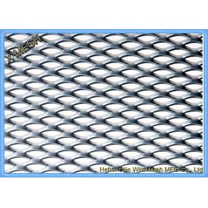 Silver Expanded Metal Mesh , Hot Galvanized Steel Welded Wire Mesh For Ceiling Tiles