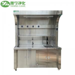 Laboratory 304 Stainless Steel Hand Wash Sink Multifunction Table Sampling With Stretchable Faucet