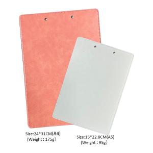 China 昇華フォルダ ファイル クリップボード ブランク カスタムロゴ A4 A5 PUレザー 昇華クリップボード wholesale