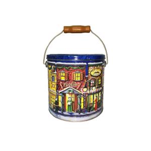 Color Painting Galvanized Metal Buckets , Reusable Galvanized Beer Buckets