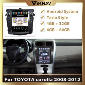 10.4 inch Touch Screen Head Unit For 2008-2012 Toyota Corolla Multimedia Player Android GPS Navigation Wireless Carplay