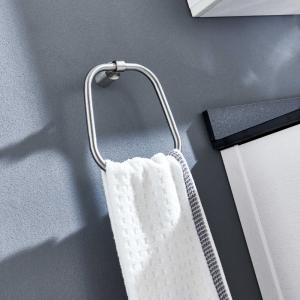 Metal Bathroom Hand Towel Holder Stainless Steel 304 Wall Mounted Satin Polished