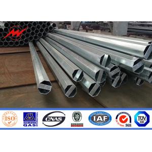 China 9 Meter Galvanized Steel Tubular Pole Steel Utility Poles ASTM A123 Standard supplier