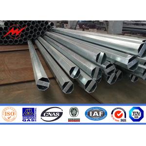 Hot Dip Galvanized Or Painting Electrical Power Pole For Transmission And Distribution