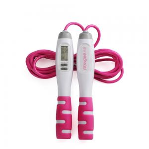 Fitness Jump Rope 2.8m Turn Count Time Setting ASJ-01 Pink Fat Loss Jump Rope For Commercial In Home Gym