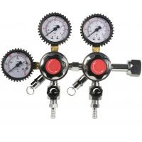 China Home Brewing Beer Co2 Upper Dual Gauge Regulator with Pressure Relief Safety Valve on sale