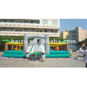 China 680g/cm2 Inflatable Amusement Park Child Funny Combo Bouncer Slide supplier