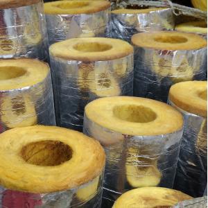 50mm Yellow Glass Wool Thermal Insulation Tube Boiler Pipe Insulation