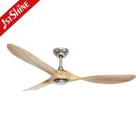 China ETL 3 Solid Wood Blades Ceiling Ventilation Fan With Remote Control on sale