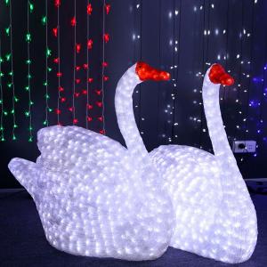 Christmas lighted swan