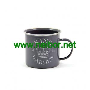 custom order metal enamel garden mug tin cup 350ml