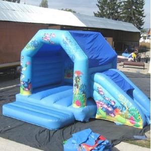 China Blue Sea World Inflatable Bouncing House Frozen For Kids Party supplier