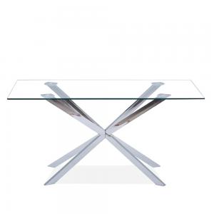 Practical Glass Luxury Modern Dining Table Set Lightweight For Living Room