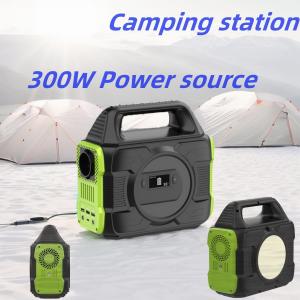 China 300W Outdoor Lithium Battery Pack Rechargeable Solar Generator AC DC Type-C Battery Backup Power Emergency Portable Solar Power Station supplier