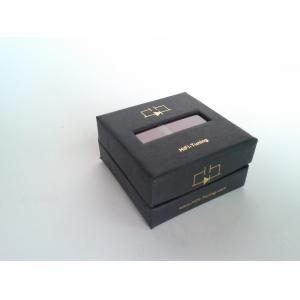 China Luxury Black Rigid Gift Packaging Boxes, Foil Stamping Paper Packaging Boxes For Promotion supplier