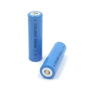 China 750mAh 3.7 V 14500 Li Ion Rechargeable Lithium Battery Cells For Solar Lawn Light supplier