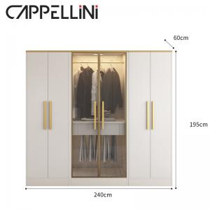 China MDF Panel Bedroom Closet Furniture Almirah Cloth Combination Designs supplier