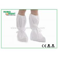 China Durable White Disposable Tyvek Boot Cover , Shoe Protector Booties on sale