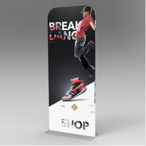 Economy EZ Tube Tension Fabric Displays , Customized Tension Fabric Pop Up Banner 