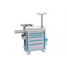 IV Pole Medical Trolley ABS Hospital Emergency Trolley Cart With Dust Bin (ALS