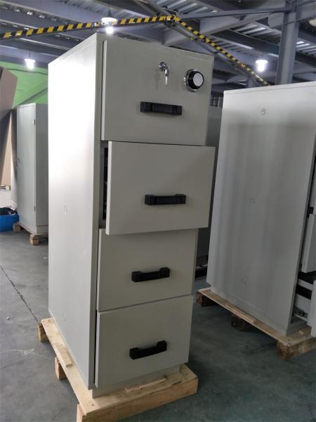Grey Steel Fire Resistant Filing Cabinets 4 Drawers For Valuable