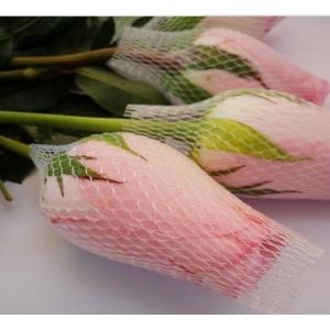 White Extruded Protective Netting Sleeve For Rose Flower