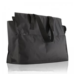 High quality wholesale cheap shopping black nylon foldable tote bag