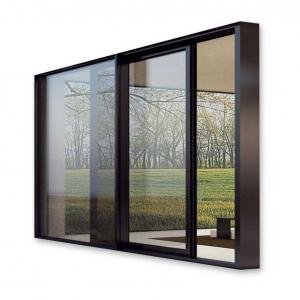 Residential Exterior Insulated Aluminum Sliding Glass Door Matt Black