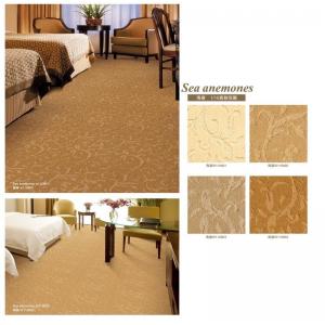 Flower pattern long pile wool+polyester carpet for bedroom