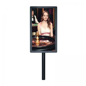 27 Inch Double Side 4K LCD Monitor floor standing digital signage for outdoor