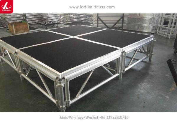 Quick Assembly Aluminum Stage Platform With Adjustable Height For Space-saving Storage