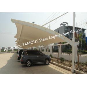 Waterproof Steel PVDF PTFE Tensile Membrane Structure Car Parking Shed