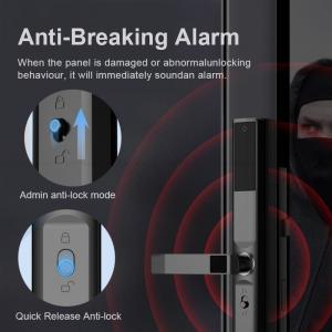 China Digital Office Smart Sliding Door Lock Thermal Break Aluminum Alloy Handle Lock supplier
