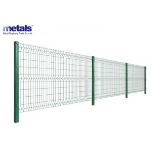 Galvanized Steel Metal Garden Fence PVC Coated Green 3d V Triangle Bending Curved Welded Wire Mesh Fence Panel