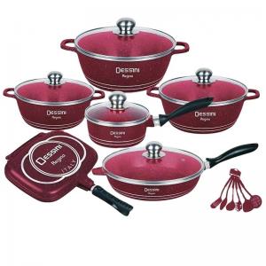 Hot Selling Multicolor pans and pots Kitchen Cooking Pot Sets Aluminum Non-Stick Cookware Pot Sets