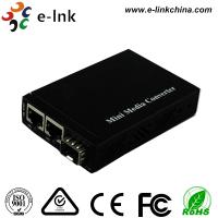 China Mini 2x  SFP Slot Gigabit Fiber Ethernet Media Converter 10/100/1000Base-T RJ45 to 1x 1000Base-X on sale