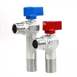 China OEM  Brass Water Angle Valve / Check Valve With Red Handle supplier
