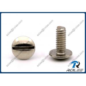 China 18-8 / 304 / 316 Stainless Steel Slotted Truss Head Machine Screws supplier