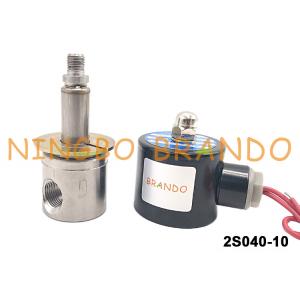China UNI-D Type SUS-10 G3/8 Stainless Steel Solenoid Water Valve DC24V AC220V supplier