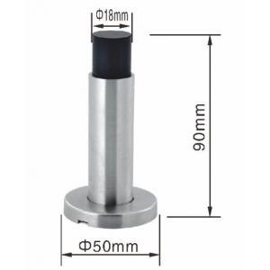 Stainless Steel Commercial Grade Door Stops Door Mounted Tubular 50x90 mm