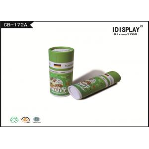 China Cylindrical Decorative Cardboard Gift Boxes Green Color With Lids supplier