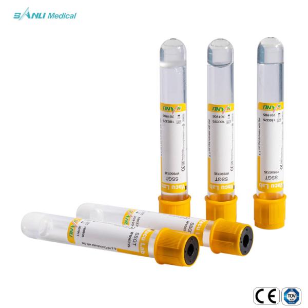 SSGT Plastic Blood Collection Tubes Gel And Clot Activator Tube for